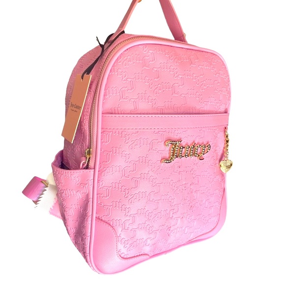 Juicy Couture Fondant Pink Embossed Backpack - Picture 1 of 7